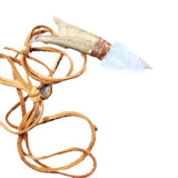Antler Handle Opalite  Blade Knife Necklace  #515d  Mountain Man Necklace