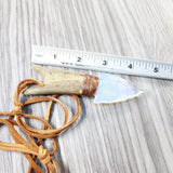 Antler Handle Opalite  Blade Knife Necklace  #515d  Mountain Man Necklace