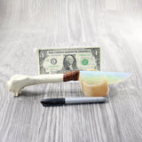 Reindeer Antler Handle Opalite Blade Ornamental Knife #125n     Mountain Man Knife