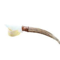 Elk Antler Handle Opalite Blade Ornamental Knife #2951 Mountain Man Knife