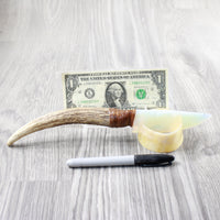 Elk Antler Handle Opalite Blade Ornamental Knife #2951 Mountain Man Knife