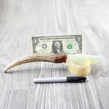 Elk Antler Handle Opalite Blade Ornamental Knife #2951 Mountain Man Knife