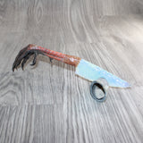 Turkey Foot Handle Opalite Blade Ornamental Knife # 26160