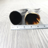 2 Small Polished Cow Horns #035d    Natural colored