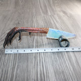 Turkey Foot Handle Opalite Blade Ornamental Knife # 26160