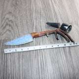 Turkey Foot Handle Opalite Blade Ornamental Knife # 26160