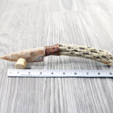 Cholla Cactus Wood Handle Stone Blade Ornamental Knife #035d    Mountain Man Knife