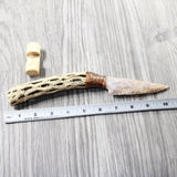 Cholla Cactus Wood Handle Stone Blade Ornamental Knife #035d    Mountain Man Knife