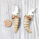 Rattlesnake Rattle Plus Vertebrae Earrings  #435d  Mountain Man Earrings
