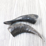 2 Small Polished Goat Horns #735d      Natural Colored