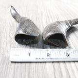 2 Small Polished Goat Horns #735d      Natural Colored