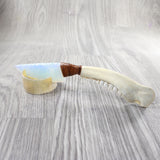 Deer Jaw Handle Opalite Blade Ornamental Knife #635d     Mountain Man Knife