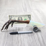 Turkey Foot Handle Opalite Blade Ornamental Knife #035d     Mountain Man Knife