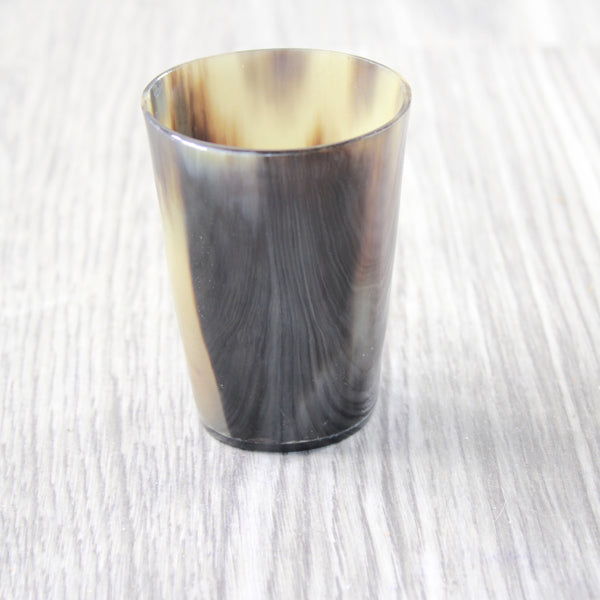 1 Small Horn Glass #685d       Medieval Tankard Double Shot Glass