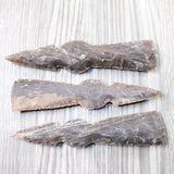 3 Stone Ornamental Tomahawk Heads #085d    Agate Jasper Ax Axe Hatchet