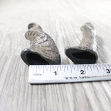 2 Small Polished Goat Horns #185d      Natural Colored