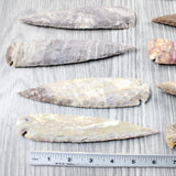 10 Stone Ornamental Spearheads  #585d    Agate Jasper Arrowheads