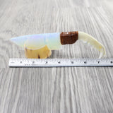 Fox Jaw Handle Opalite Blade Ornamental Knife #305d     Mountain Man Knife