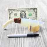 Fox Jaw Handle Opalite Blade Ornamental Knife #305d     Mountain Man Knife