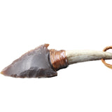 Antler Handle  Stone Blade Knife Necklace  #505d  Mountain Man Necklace