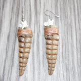 Very Large Rattlesnake Rattle Earrings  #25260