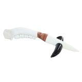 Deer Jaw Handle Bone Blade Ornamental Knife # 31360