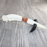 Deer Jaw Handle Bone Blade Ornamental Knife # 31360