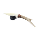 Deer Antler Handle Bone Blade Ornamental Knife #205d    Mountain Man Knife