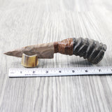 Springbok Horn Handle Stone Blade Ornamental Knife #105d    Mountain Man Knife