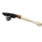 Deer Bone Handle Obsidian Blade Ornamental Knife #715d  Mountain Man Knife