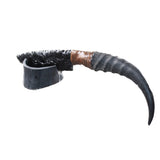Springbok Horn Handle Obsidian Blade Ornamental Knife #615d  Mountain Man Knife