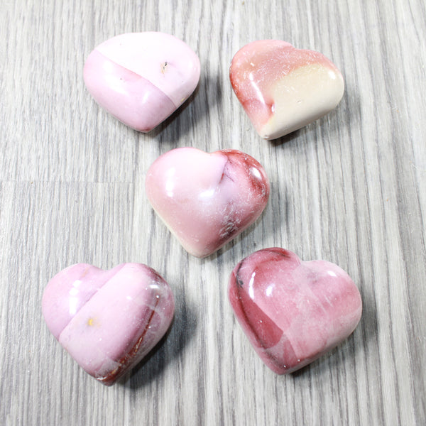 5 Hearts Combined Weight of 420    Grams   #283-1    Gemstone Hearts
