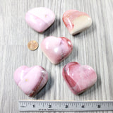 5 Hearts Combined Weight of 420    Grams   #283-1    Gemstone Hearts