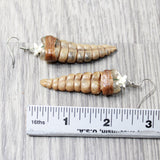 Very Large Rattlesnake Rattle Earrings  #425d  Mountain Man Earrings