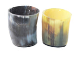 2 Small Horn Glasses # 125d      Medieval Tankard Double Shot Glass