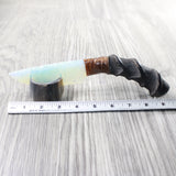 Impala Horn Handle Opalite Blade Ornamental Knife #235d     Mountain Man Knife