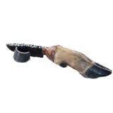 Deer Foot Handle Obsidian Blade Ornamental Knife #135d  Mountain Man Knife