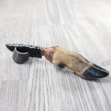 Deer Foot Handle Obsidian Blade Ornamental Knife #135d  Mountain Man Knife