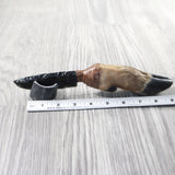 Deer Foot Handle Obsidian Blade Ornamental Knife #135d  Mountain Man Knife