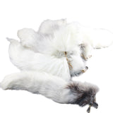 5 Marble Fox Tail Key Rings #535d  Taxidermy Keychain Tassel Bag Tag a