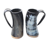 2 Horn Mugs #835d        Medieval Tankard