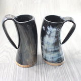 2 Horn Mugs #835d        Medieval Tankard