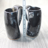 2 Horn Mugs #835d        Medieval Tankard