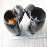 2 Horn Mugs #835d        Medieval Tankard