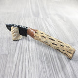 Cholla Cactus Wood Handle Obsidian Blade Ornamental Knife #435d  Mountain Man Knife