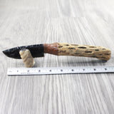 Cholla Cactus Wood Handle Obsidian Blade Ornamental Knife #435d  Mountain Man Knife
