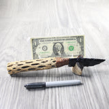 Cholla Cactus Wood Handle Obsidian Blade Ornamental Knife #435d  Mountain Man Knife
