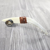 Coyote Jaw Handle Bone Blade Ornamental Knife #135d    Mountain Man Knife