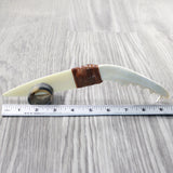 Coyote Jaw Handle Bone Blade Ornamental Knife #135d    Mountain Man Knife
