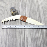 Coyote Jaw Handle Bone Blade Ornamental Knife #135d    Mountain Man Knife